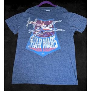 Star Wars X-Wing Fighter Blue Retro 3D Style Shirt
